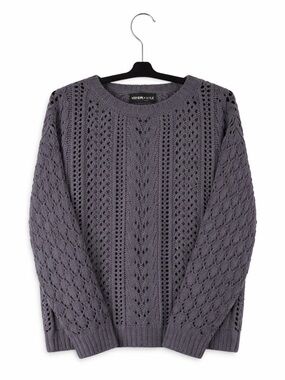 Kendall & Kylie Blue Cable Knit Sweater Juniors XS Cozy Fall Knit